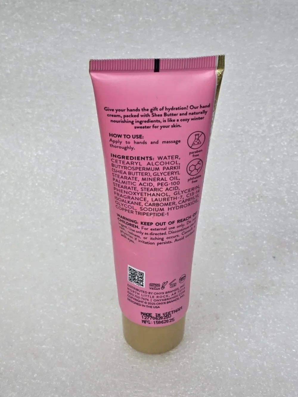 Onyx Professional Limited Edition Winter Berry Hydrating Hand Cream 3 Fl Oz